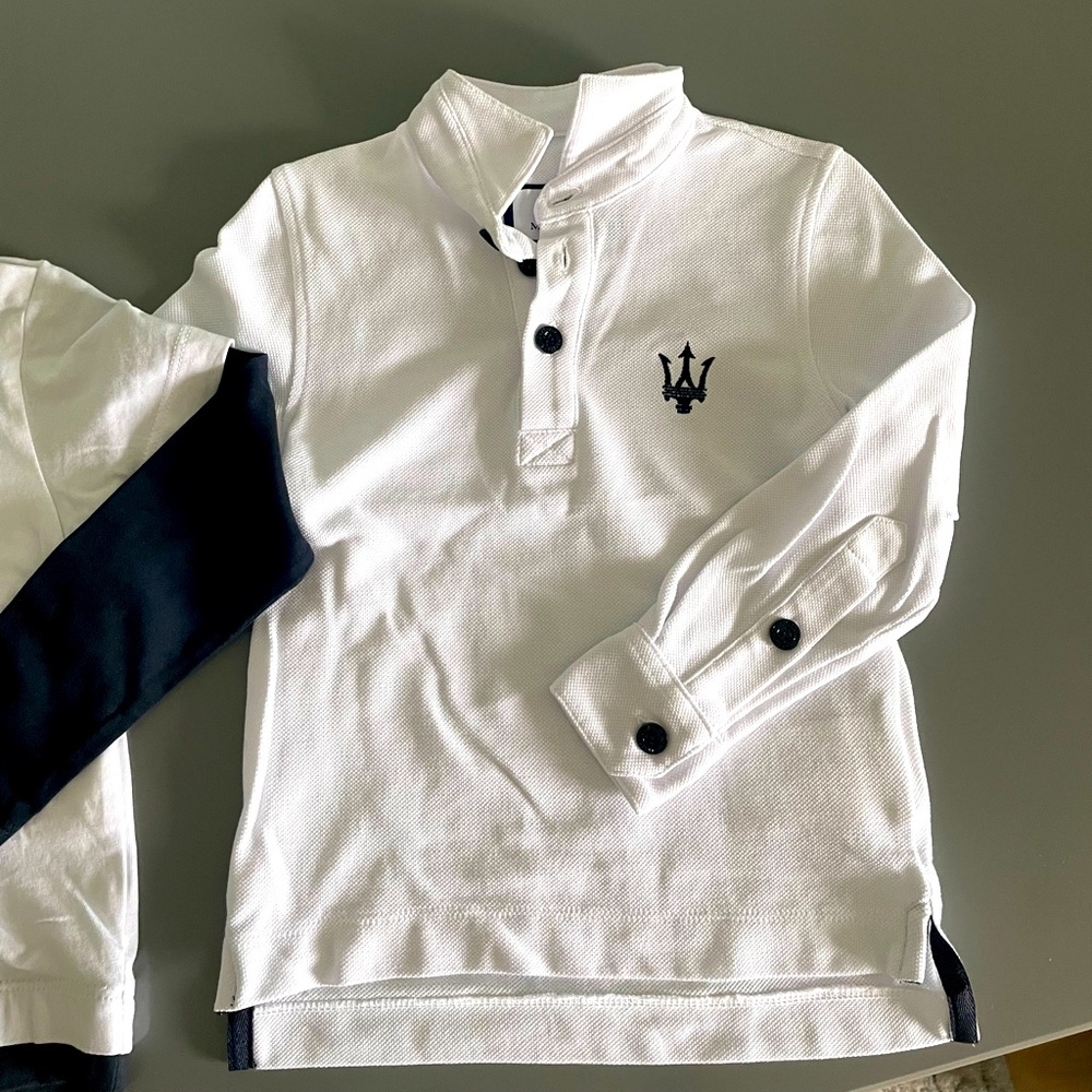 Maserati Boys 2T Long Sleeve Polo and Long Sleeve T-shirt